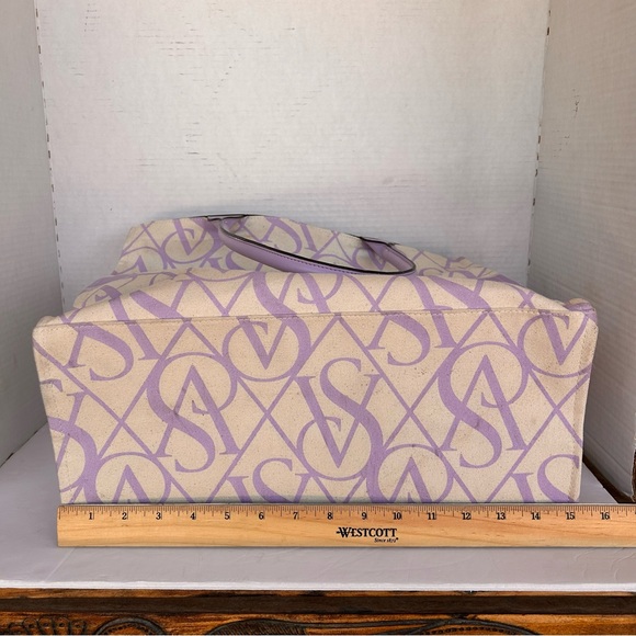 Victoria's Secret Purple and Beige Tote Bag Lavender & Vanilla - Picture 6 of 7